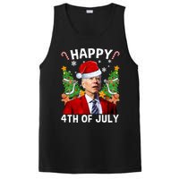 Joe Biden Christmas Santa Hat Merry 4th Of July Ugly Christmas Sweater PosiCharge Competitor Tank