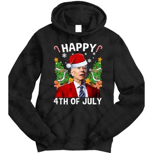 Joe Biden Christmas Santa Hat Merry 4th Of July Ugly Christmas Sweater Tie Dye Hoodie