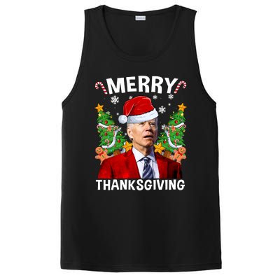 Joe Biden Christmas Santa Hat Merry Thanksgiving Ugly Christmas Sweater PosiCharge Competitor Tank