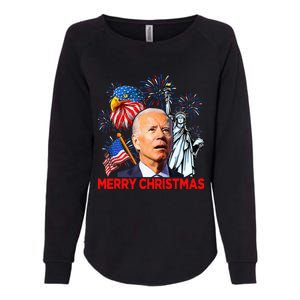 Joe Biden Confused Patriotic Merry Christmas For 4th Of July Womens California Wash Sweatshirt