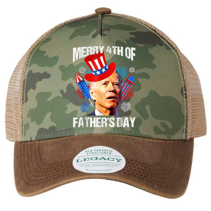 Joe Biden Confused Merry 4th Of Fathers Day Fourth Of July Legacy Tie Dye Trucker Hat