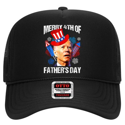 Joe Biden Confused Merry 4th Of Fathers Day Fourth Of July Trucker Hat