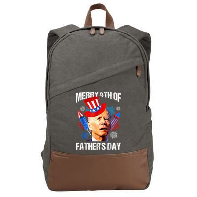 Joe Biden Confused Merry 4th Of Fathers Day Fourth Of July Cotton Canvas Backpack