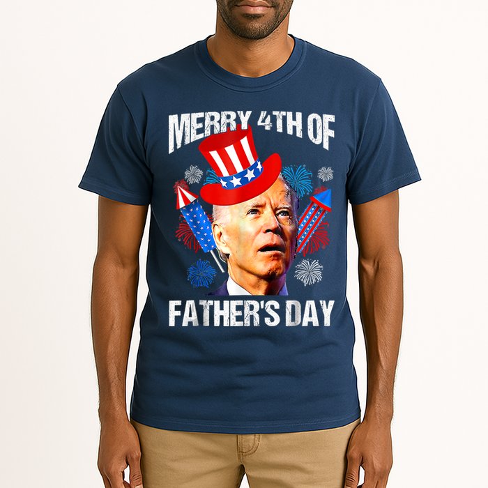 Joe Biden Confused Merry 4th Of Fathers Day Fourth Of July Tall T-Shirt