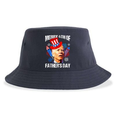 Joe Biden Confused Merry 4th Of Fathers Day Fourth Of July Sustainable Bucket Hat