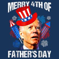 Joe Biden Confused Merry 4th Of Fathers Day Fourth Of July Drawstring Bag