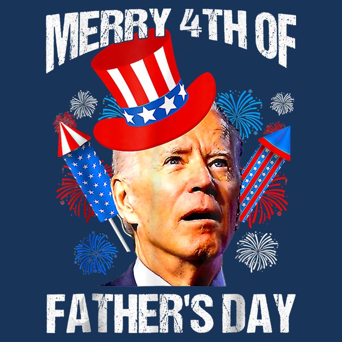 Joe Biden Confused Merry 4th Of Fathers Day Fourth Of July Drawstring Bag