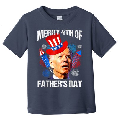 Joe Biden Confused Merry 4th Of Fathers Day Fourth Of July Toddler T-Shirt