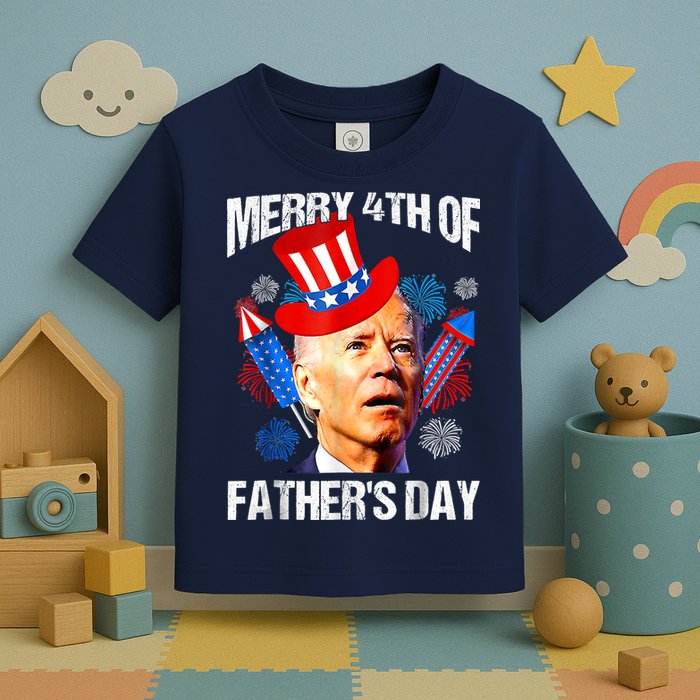Joe Biden Confused Merry 4th Of Fathers Day Fourth Of July Toddler T-Shirt