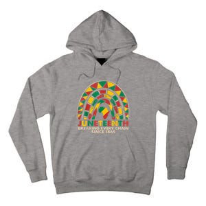 Juneteenth Breaking Chains Since 1865 Black Rainbow Tall Hoodie