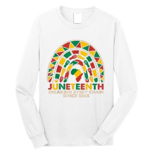 Juneteenth Breaking Chains Since 1865 Black Rainbow Long Sleeve Shirt