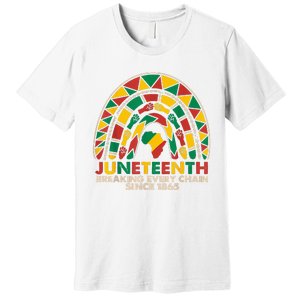 Juneteenth Breaking Chains Since 1865 Black Rainbow Premium T-Shirt