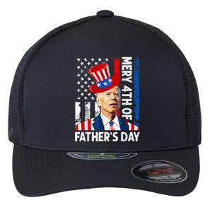 Joe Biden Confused Merry 4th Of Fathers Day Fourth Of July Flexfit Unipanel Trucker Cap