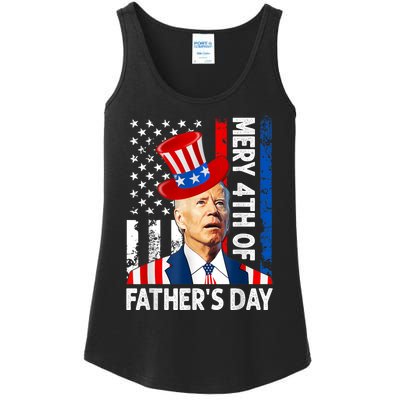 Joe Biden Confused Merry 4th Of Fathers Day Fourth Of July Ladies Essential Tank