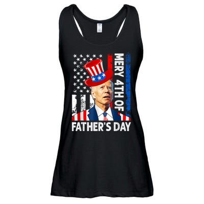 Joe Biden Confused Merry 4th Of Fathers Day Fourth Of July Ladies Essential Flowy Tank