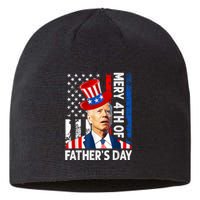 Joe Biden Confused Merry 4th Of Fathers Day Fourth Of July Sustainable Beanie