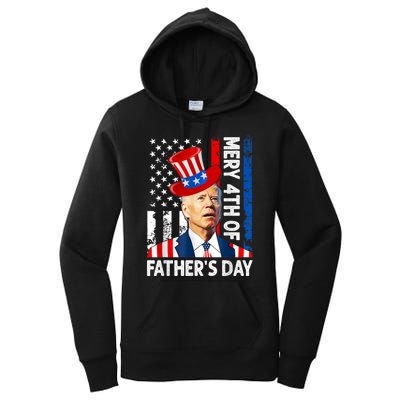 Joe Biden Confused Merry 4th Of Fathers Day Fourth Of July Women's Pullover Hoodie