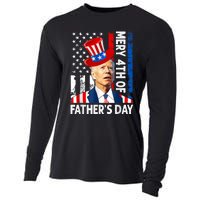 Joe Biden Confused Merry 4th Of Fathers Day Fourth Of July Cooling Performance Long Sleeve Crew