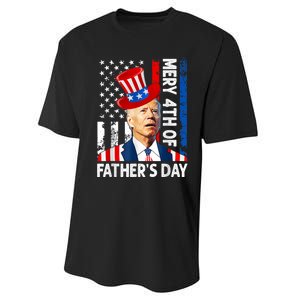 Joe Biden Confused Merry 4th Of Fathers Day Fourth Of July Performance Sprint T-Shirt