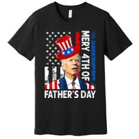 Joe Biden Confused Merry 4th Of Fathers Day Fourth Of July Premium T-Shirt