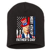 Joe Biden Confused Merry 4th Of Fathers Day Fourth Of July Short Acrylic Beanie