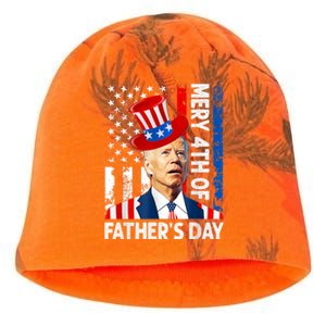 Joe Biden Confused Merry 4th Of Fathers Day Fourth Of July Kati - Camo Knit Beanie