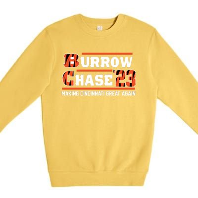 Burrow Chase Making Cincinnati Great Again Ohio Premium Crewneck Sweatshirt