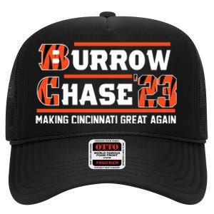 Burrow Chase Making Cincinnati Great Again Ohio High Crown Mesh Back Trucker Hat