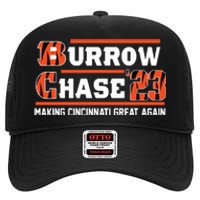 Burrow Chase Making Cincinnati Great Again Ohio High Crown Mesh Back Trucker Hat