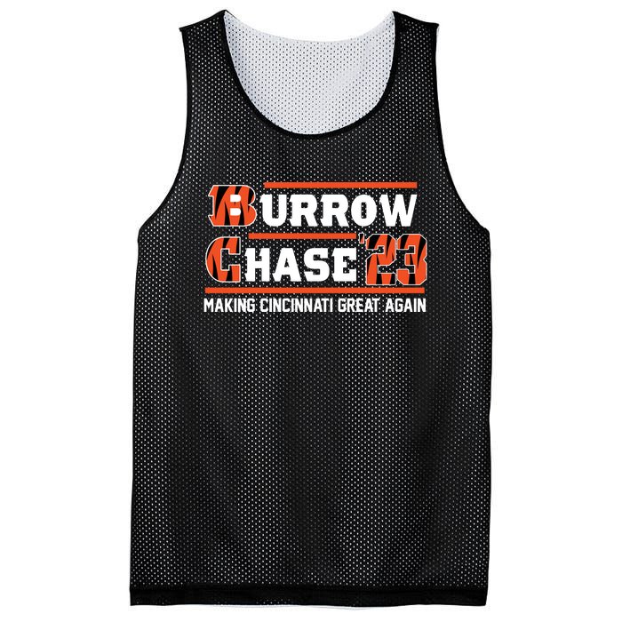 Burrow Chase Making Cincinnati Great Again Ohio Mesh Reversible Basketball Jersey Tank