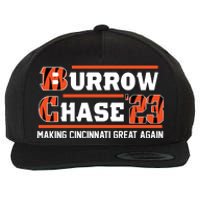 Burrow Chase Making Cincinnati Great Again Ohio Wool Snapback Cap