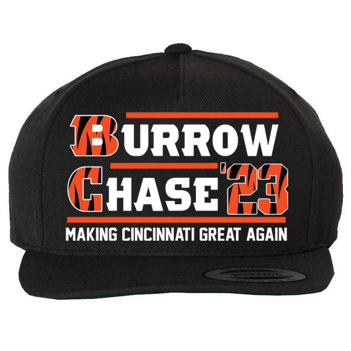 Burrow Chase Making Cincinnati Great Again Ohio Wool Snapback Cap