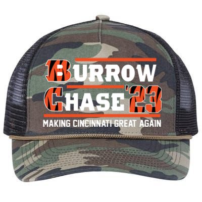 Burrow Chase Making Cincinnati Great Again Ohio Retro Rope Trucker Hat Cap