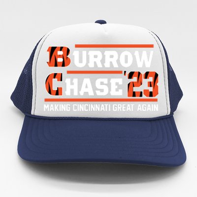 Burrow Chase Making Cincinnati Great Again Ohio Trucker Hat