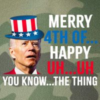 Joe Biden Confused Merry Happy Funny 4th Of July Legacy Tie Dye Trucker Hat