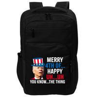 Joe Biden Confused Merry Happy Funny 4th Of July Impact Tech Backpack