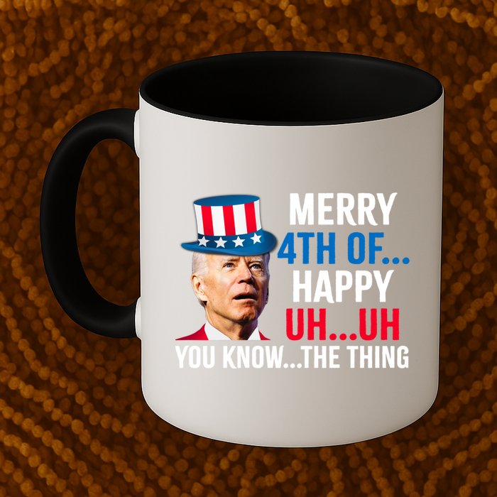 Joe Biden Confused Merry Happy Funny 4th Of July Mug