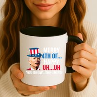 Joe Biden Confused Merry Happy Funny 4th Of July Mug