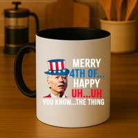 Joe Biden Confused Merry Happy Funny 4th Of July Mug