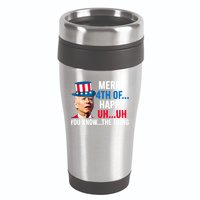 Joe Biden Confused Merry Happy Funny 4th Of July 16oz Travel Tumbler