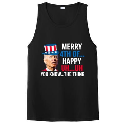 Joe Biden Confused Merry Happy Funny 4th Of July PosiCharge Competitor Tank