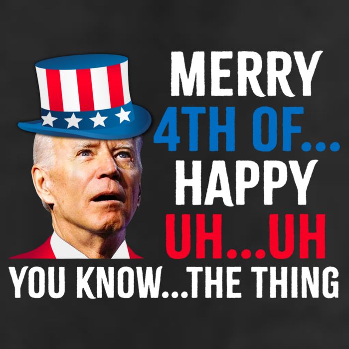 Joe Biden Confused Merry Happy Funny 4th Of July Microfiber Hand Towel