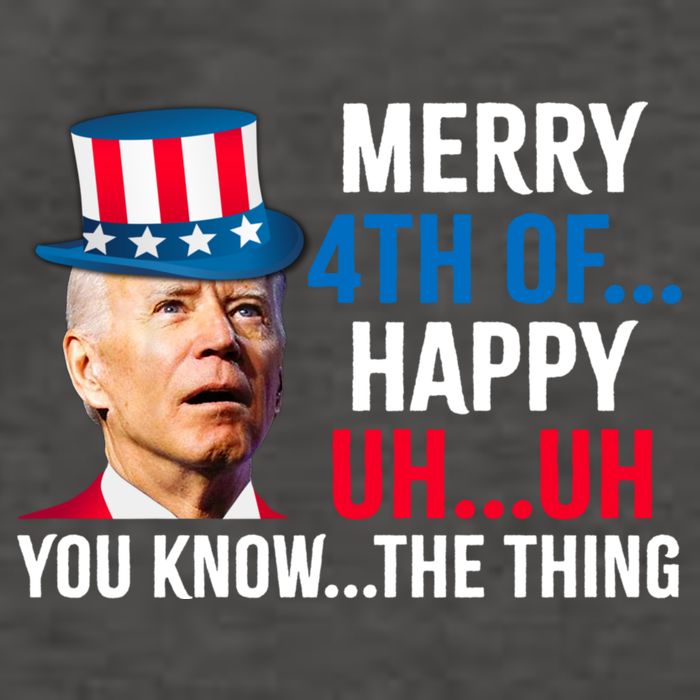 Joe Biden Confused Merry Happy Funny 4th Of July Vector Backpack