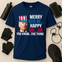 Joe Biden Confused Merry Happy Funny 4th Of July Performance Shirt