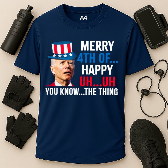 Joe Biden Confused Merry Happy Funny 4th Of July Performance Shirt
