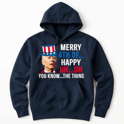 Joe Biden Confused Merry Happy Funny 4th Of July Hoodie
