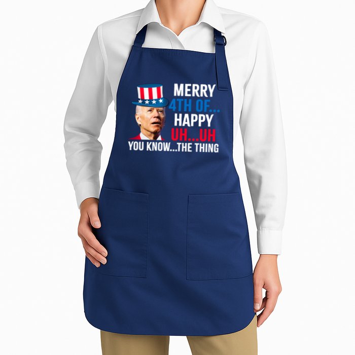 Joe Biden Confused Merry Happy Funny 4th Of July Apron