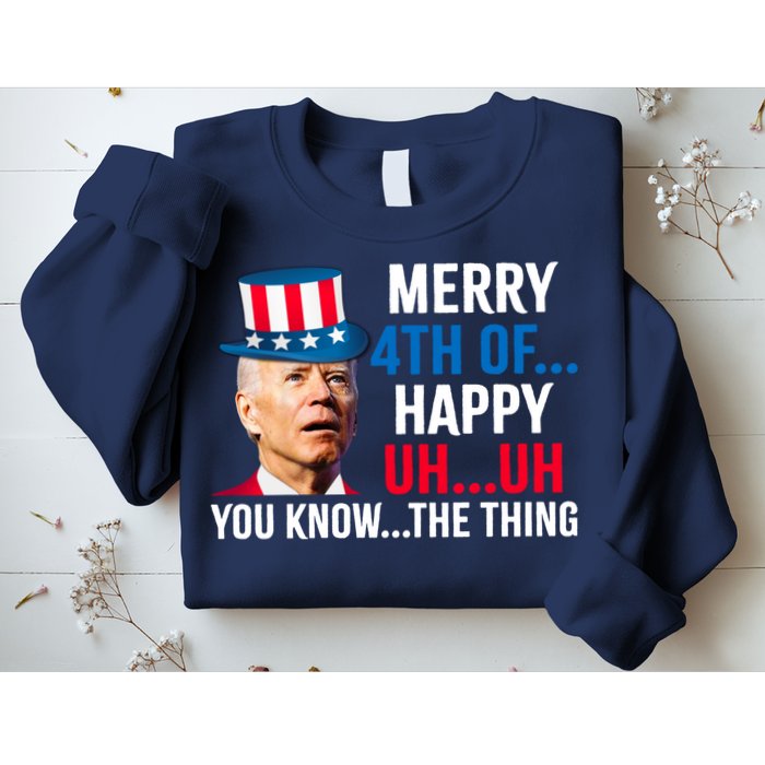 Joe Biden Confused Merry Happy Funny 4th Of July Sweatshirt