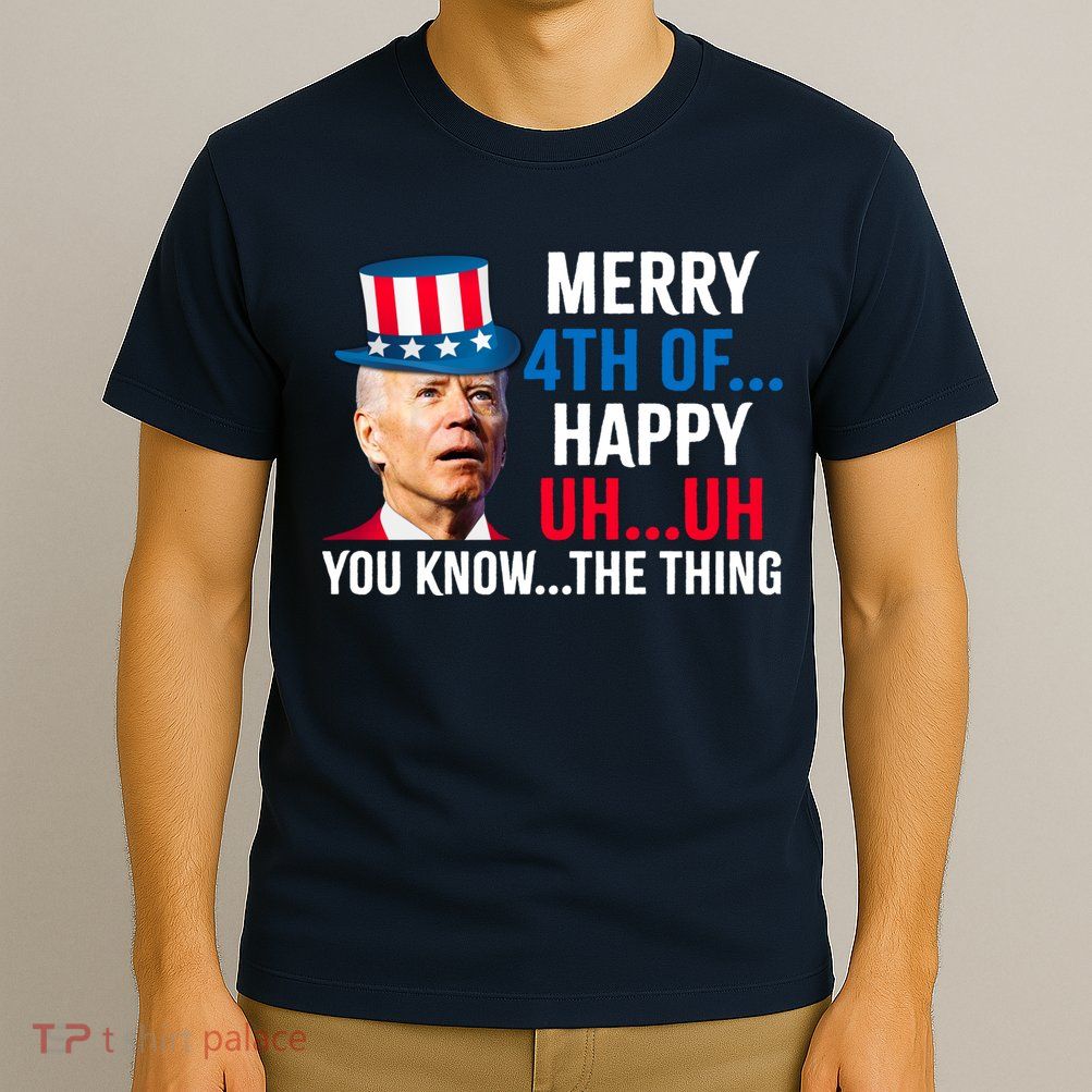 Joe Biden Confused Merry Happy Funny 4th Of July T-Shirt