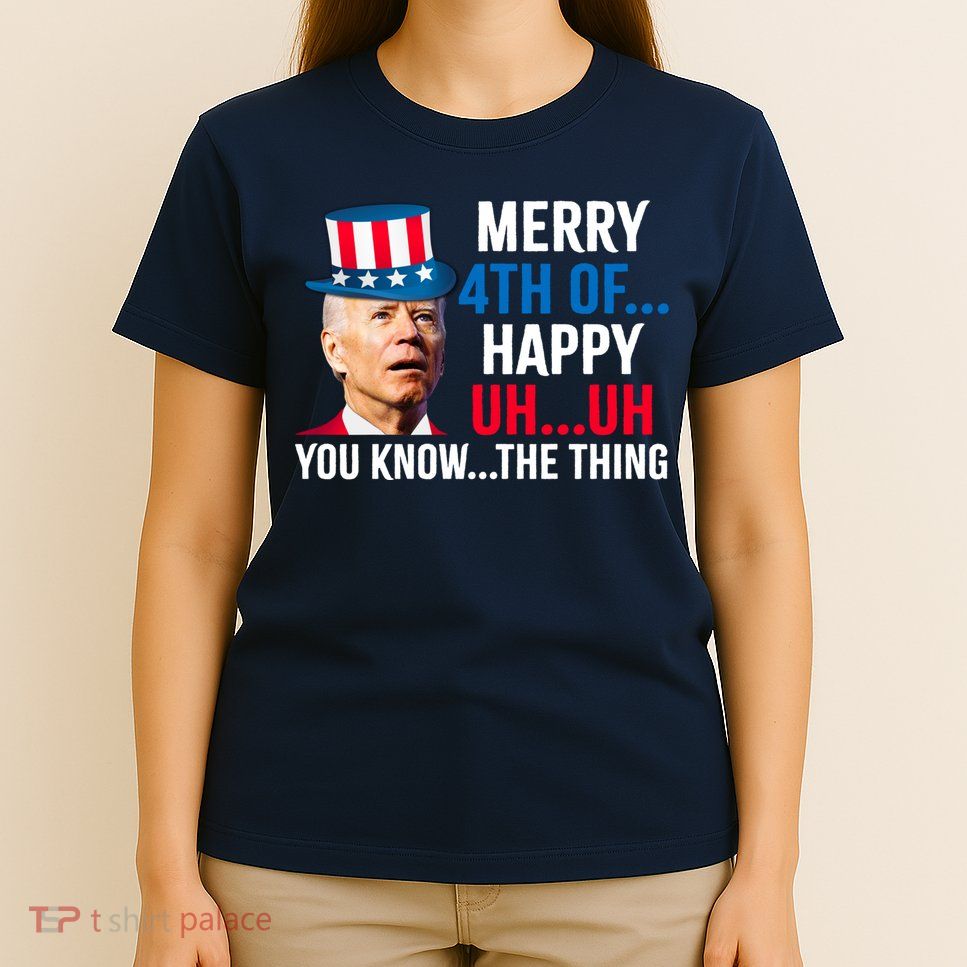 Joe Biden Confused Merry Happy Funny 4th Of July T-Shirt